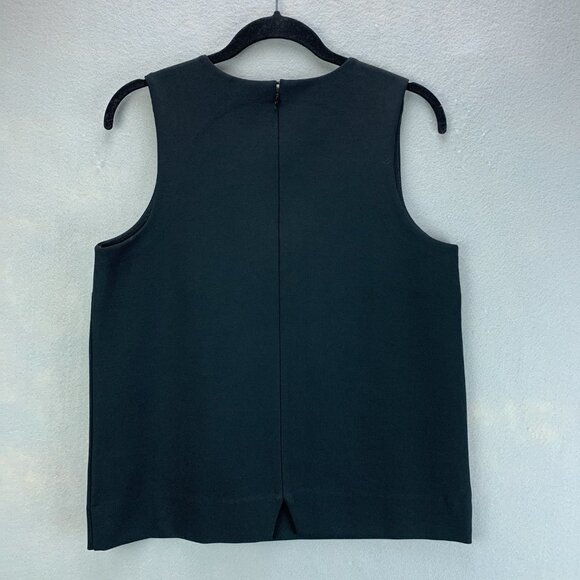 Madewell‎ Top Womens Small Black Sleeveless Embroidered Stretch Back Zip - Picture 4 of 13